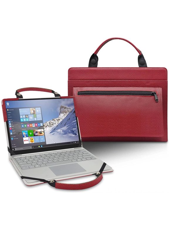 Lenovo IdeaPad 5 Laptop Sleeve, Leather Laptop Case for Lenovo IdeaPad 5with Accessories Bag Handle (Red)