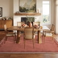 thumbnail image 2 of Nanan 5'x7' Modern BordeOrange Area Rug Natural Solid Rug, Farmhouse Washable Rug Non-Slip Indoor Carpet for Living Room Bedroom Home Office, Brick Orange, 2 of 9