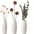 thumbnail image 2 of Small Ceramic Vase Container Minimalist Modern Home Decor Style Decoration Matte Design Ideal Gift for Friend Family Artificial Flower Vase 3 White, 2 of 6