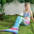 thumbnail image 5 of 【Uhome】3 Piece Girls Swimsuit Bathing Suits Bikini Set Cover Up for Girl 3-12 Years with Jewelry Set, 5 of 7