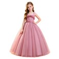 thumbnail image 3 of SJLDQY Flower Girls Maxi Dress Sleeveless Tulle Princess Dress Bridesmaid Wedding Pageant Party Formal Gowns, 3 of 6