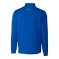 thumbnail image 3 of Men's Cutter & Buck Royal Denver Broncos Throwback Logo Traverse Stretch Quarter-Zip Pullover Top, 3 of 3