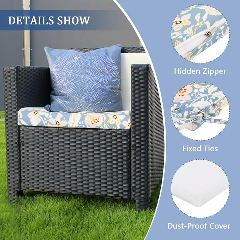 Patio Chair Cushions Set of 4, Outdoor Seat Cushions for Patio