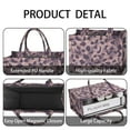 thumbnail image 4 of Large Capacity Tote Bag,Purple and Pink Leopard Pattern Handbag Fashion Luxury Tote Bag,15.7"x13"x 5.1" Inches,Laptop Compatible, 4 of 6