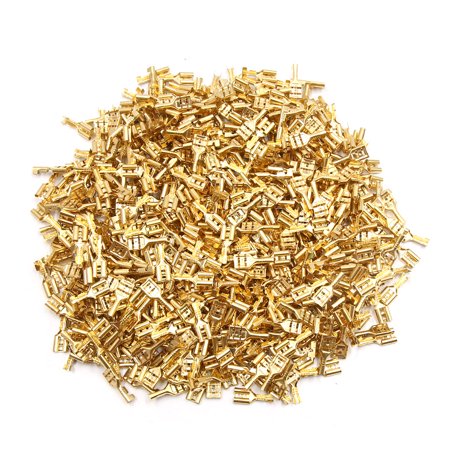 600pcs Gold Tone Horn Cable Female Crimp Terminal Wiring Connector for Car Truck