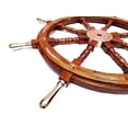 thumbnail image 4 of wooden ship wheel pirate décor 18,24,36 Inches | Wall Home Décor Nautical Style Captain Boat Wheel | Pirate Décor | Wall Hanging, 4 of 10