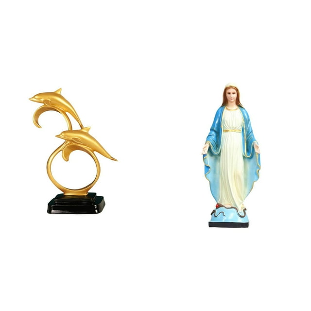Figura De Delfín, Adorno De Escritorio, Moderno, Realista, Coleccionable, Para El Hogar, Escritorio, Estatua De La Virgen María, Adorno Religioso De Jesús, Artesanía, Escultura Católica