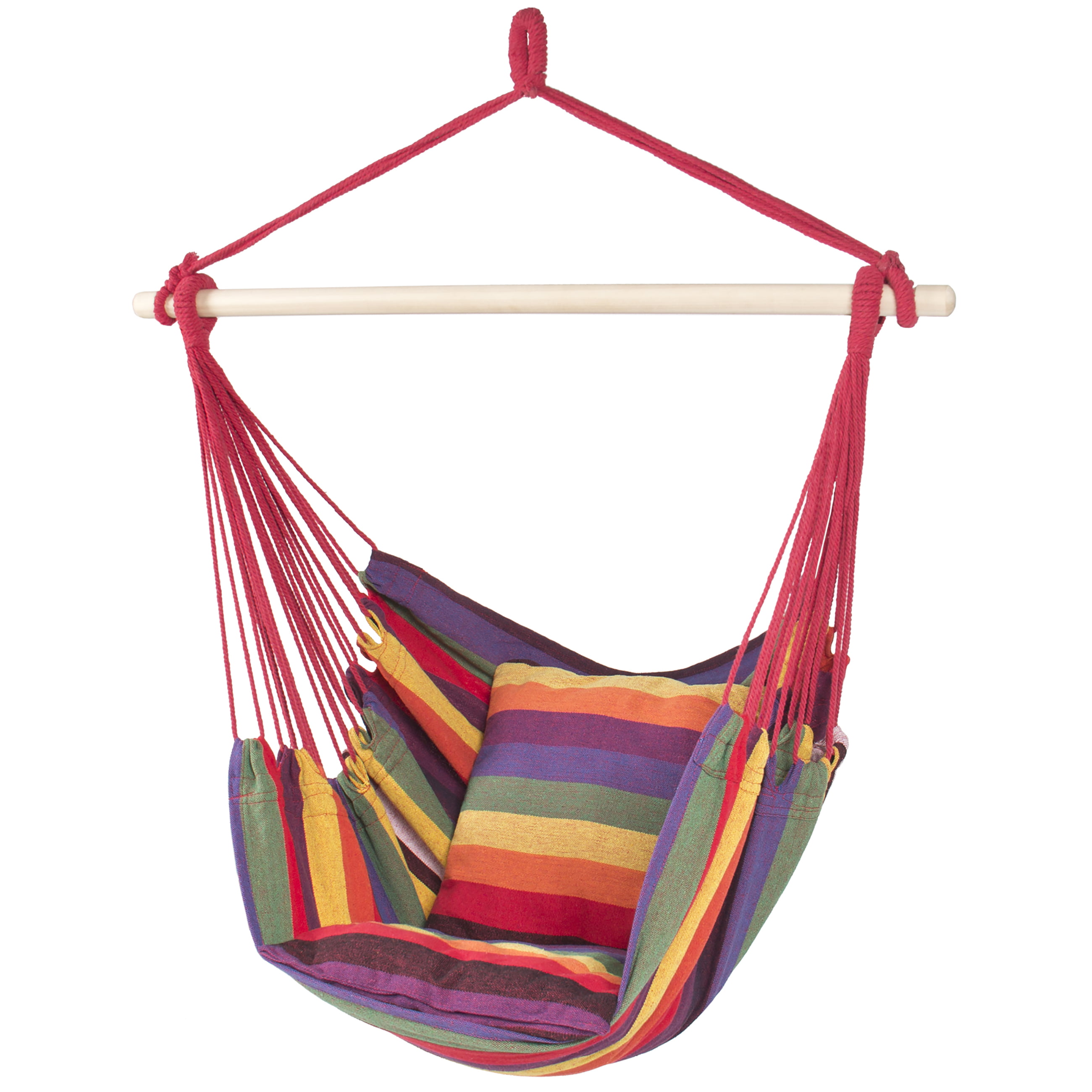 Best Choice Products Portable Hanging Cotton Hammock Rope Chair