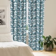 thumbnail image 2 of Ambesonne Unicorn Window Curtains, Rainbow Pony Floral Art, Each 28" W x 63" L, Petrol Blue Multicolor, 2 of 4