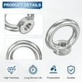 thumbnail image 2 of 2-Pack M10 Lifting Eye Nut, 304 Stainless Steel Metric Ring Shape Lifting Eye Threaded Nut Fastener [Silver Tone], 2 of 6