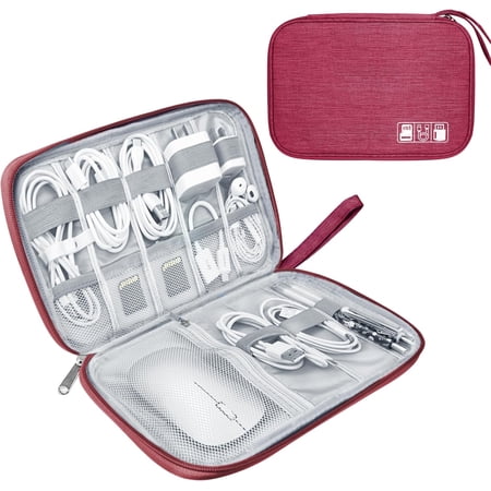 Lcsmaokin Electronics Travel Organizer,Portable Waterproof Electronic Travel Storage Bag for Small Charging Cord