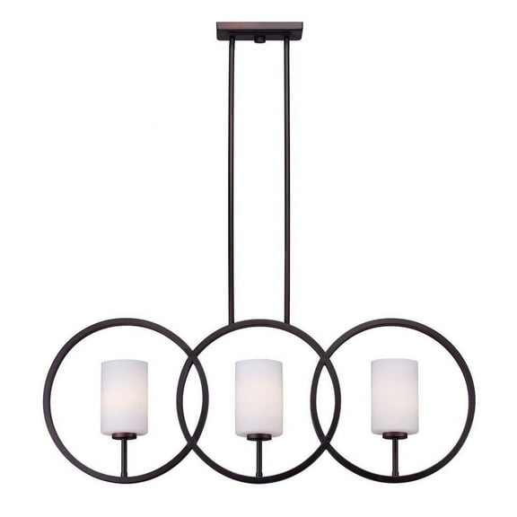 2628-03-32-Forte Lighting-Grayson - 3 Light Island Pendant-14 Inches Tall and 4 Inches Wide