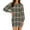 Dark Green, variant on Women's Casual Dress Long Sleeve Round Neck Solid Color Classic Fit Midi Dress for Spring Fall Daily Wear,Blue,L