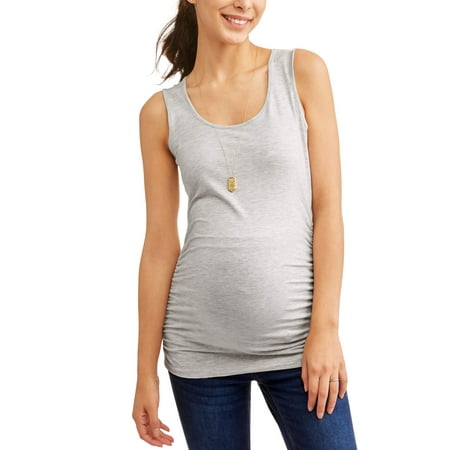

Oh! Mamma Maternity Women s Everyday Basic Tank Top with Side Ruching (Women s & Women s Plus)
