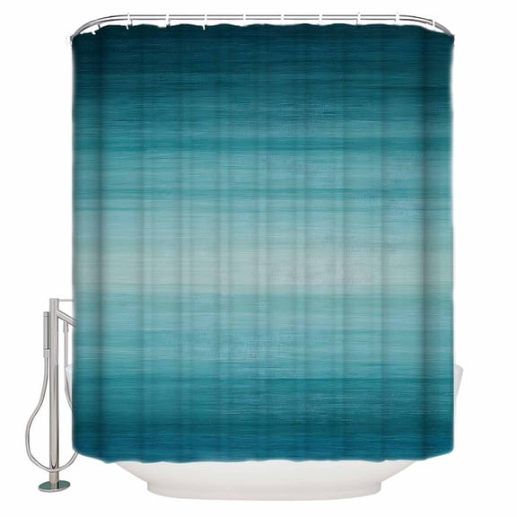 Turquoise Ombre Shower Curtain Set ,Waterproof Fabric Shower Curtains Modern Abstract Art Gradient Shower Curtains for Bathroom,Bathroom Decor 36"x72"