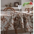 thumbnail image 4 of Vintage Jacquard Tablecloth Chenille Plant Table Cloth Wrinkle Free Stain Resistant Table Cover for Kitchen and Dining Room (Rectangle, 140*180cm, Khaki), 4 of 5