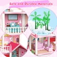 thumbnail image 5 of Freecat Doll House Kit Girls Toy, 11 Rooms DIY Pretend Play Dollhouse Playset Toys with Accessories and Furniture, Princess House for Toddlers, Christmas Birthday Gifts for 6-12 Year Old Girls (Pink), 5 of 6