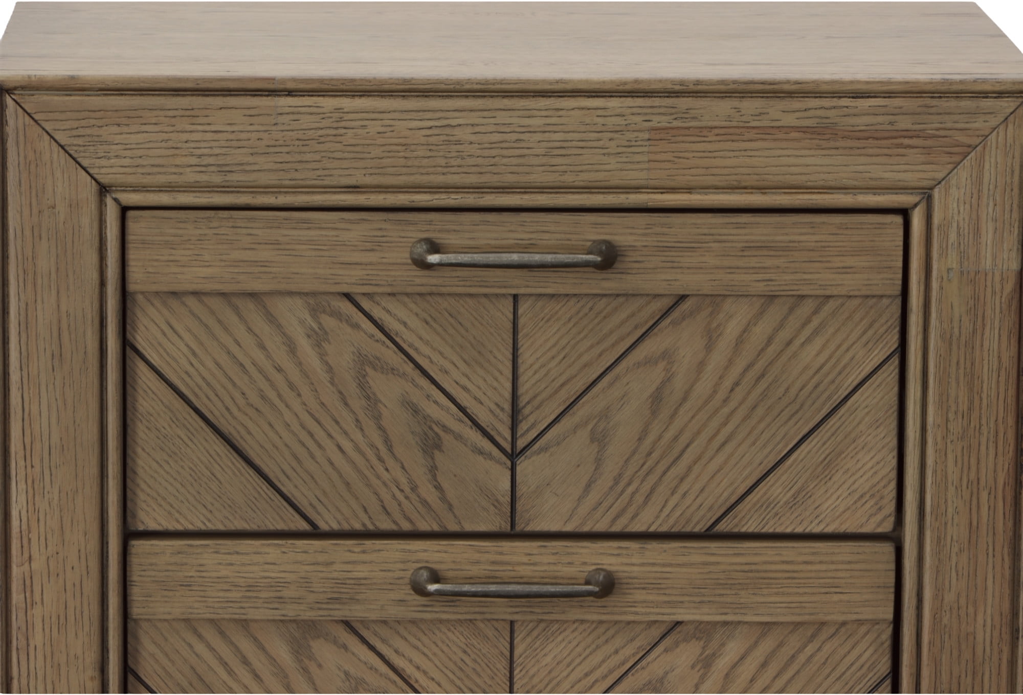 Steve Silver Montana Rustic Transitional Wood 2 Drawer Nightstand, Weathered Sand