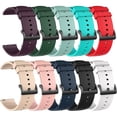 thumbnail image 1 of wonima11 [10-Pack Compatible with FITVII H56 HM57 HM78, RUIMEN D1 H1, TOOBUR IDW16, KEEPONFIT IDW21, TOZO S5 Smartwatch Strap, 22mm Soft Silicone Glossy Replacement Wristband Sport Band Bracelet, 1 of 1