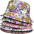 thumbnail image 2 of CoCopeaunts Women Bucket Hat Cotton Double-Side-Wear Reversible Sun Cap Summer Vacation Travel Beach Packable Fisherman Hat, 2 of 8