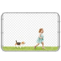 26"-72" W x 4' H Fence Gate Kit, Adjustable Width Chain Link Outdoor Metal Garden Gate, Anti-Rust for Yard and Farm