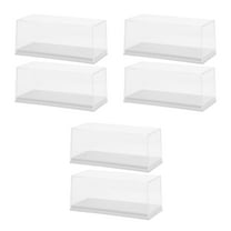 OUNONA 6 PCS  Clear Acrylic Display Case for 1 64 Model Car Acrylic Display Box with Base Model Display Case Display Stands for Collectibles Toy Car Storage