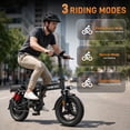 thumbnail image 5 of 14" Folding Electric Bike for Adult, Peak 750W Max 20MPH 70 Miles Electric Bicycle, 48V 20Ah Removable Battery, PAS Control, E-Bike for Adults Teens, Full Suspension, 5 of 10