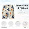 thumbnail image 3 of Balery Flower Leaves Mens Swim Trunks Swim Shorts for Men Quick Dry Inseam Beach Shorts with Compression Liner Pocket-Medium, 3 of 9