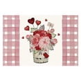 thumbnail image 1 of Ensemble de Napperons Imprimés pour la Saint-Valentin, Chaleur Festive pour Chemins de Table, pour Tables Rondes, Napperons et Napperons, Ensemble de Table Haute pour 4 Petits Napperons pour Table de Salle à Manger Ronde, 1 of 3