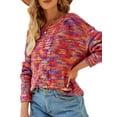 thumbnail image 3 of Kmbangi Pull Femme Couleur Variée + Col Rond Manches Longues Tricot, 3 of 8