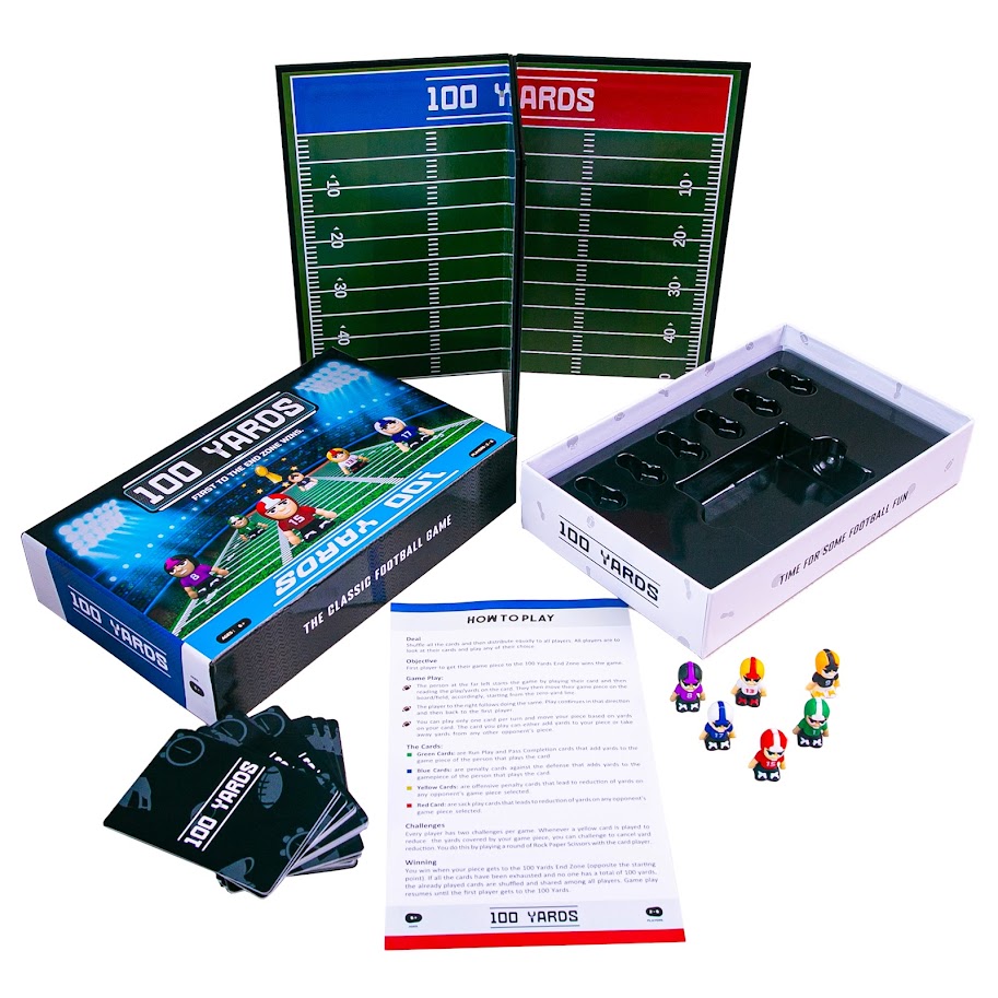 100 Yards Football Board Game | 2 to 6 Players | School, Birthday for Kids | Classroom and Family Games | Ages 6+ |