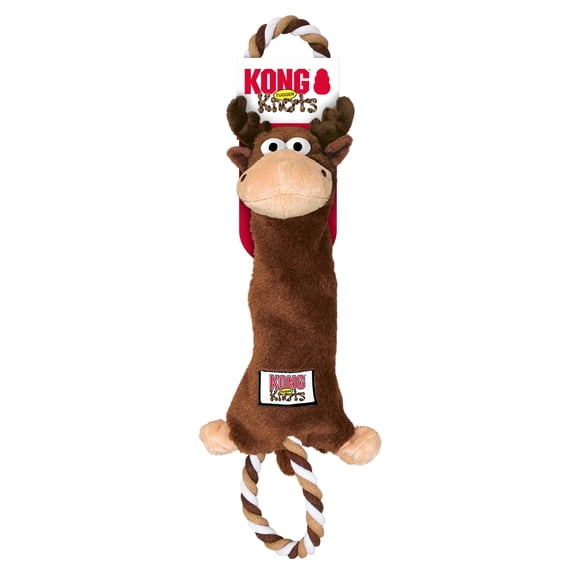 KONG® Tugger Knots Interactive Tug and Shake Dog Toy, Moose, Medium/Large