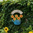 thumbnail image 7 of Cadancy Welcome Sign Watering Can Wall Decor for Garden Fence, Creative Metal Hanging Plaque with Flower Design, Rustic Outdoor Porch Patio Gate Home Entrance Decoration Housewarming Gift, 7 of 7