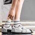thumbnail image 4 of Rokment Retro Color Block Low Top Fashion Sneakers for Men Casual Breathabe Mesh Leather Patchwork Lace up Walking Tennis Flat Skate Shoes White Size 9, 4 of 6