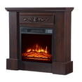 thumbnail image 1 of SYNGAR 18" Electric Fireplace with Remote Control, 1400W Insert Fireplace Heater for Indoor Use, Fireplace with Cabinet, Adjustable Thermostat, Timer, 3 Flame Levels, Brown & Black, D5359, 1 of 10