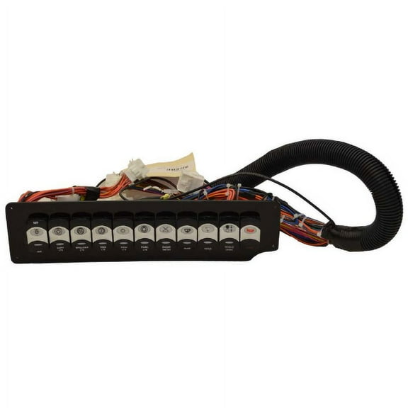 IMP Boat Switch Panel 14670 | 13 3/4 x 3 1/4 Inch Black Acrylic