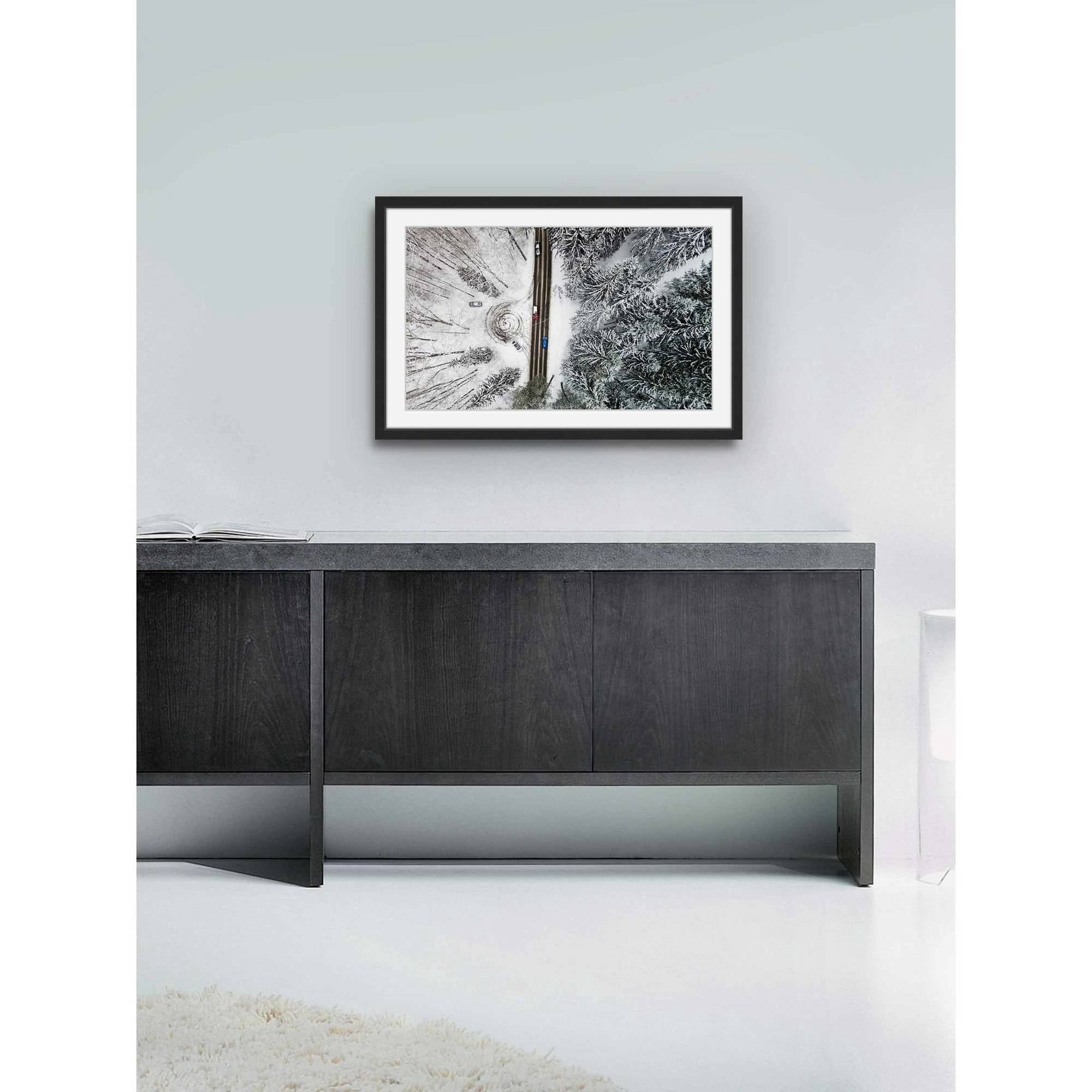 Marmont Hill "Frozen Trees" by Karolis Janulis Framed Painting Print