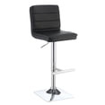 thumbnail image 1 of Coaster Upholstered Faux Leather Adjustable Bar Stools in Black, 1 of 2