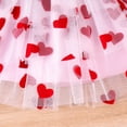 thumbnail image 6 of Bagilaanoe Toddler Baby Girl Valentine's Day Dress Heart Print Ruffle Long Sleeve A-line Princess Dresses + Headband 6M 12M 18M 24M 3T 4T Kid Patchwork Tulle Skirt, 6 of 8