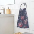 thumbnail image 3 of Yayeee 100% Cotton Hand Towels for Bathroom 16" x 28" Soft Absorbent Kitchen Towel, Red and Blue Fireworks Pattern, 3 of 7