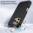 thumbnail image 4 of I-HONVA For iPhone 16 Pro Case,3-Layer Military Grade Drop Protection Anti-Slip Bumper Rugged Shockproof Dustproof Protection 6.3 inch Phone Case,Full Black, 4 of 7