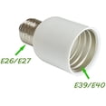 thumbnail image 4 of 2-Pack E26 to E39 Adapter, Enlarge E26 to E39 Socket to Fit Mogul Base Bulbs, Light Base Converter (E39 Bulbs to E26 Bulbs), Lamp socket connector (The Female is E39 & The Male is E26), 4 of 5