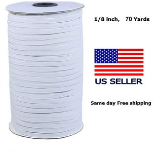 Thick White Elastic Bands for Sewing Densco Waistband 25mm 10 Meters 1 inch Wide Roll of Elastic, Dressmaking, Headbands, Trouser, Wig Band and DIY