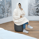 thumbnail image 2 of Sudadera cobija oversize con capucha unitalla y unisex color crema, 2 of 7