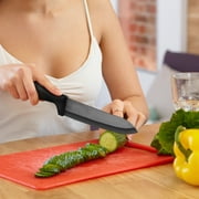 Hecef 3-piece Ceramic Knife Set with Blade Guards, Chef Vegetable Fruit Paring Knife