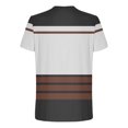 thumbnail image 4 of Kalauyu Men's Color Block Short Sleeve Crewneck T Shirts Casual Summer Striped Tee Shirt Streetwear Trendy Tops, 4 of 5