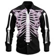 thumbnail image 4 of LIIPEE Halloween Graphic Shirt For Men Long Sleeve Turn Down Collar Button Up Shirts Male Autumn Comfortable Breathable Tops,M, 4 of 4