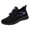 02#Black, variant on Womens Thunder Logo Breathable Mesh Running Sneakers Elastic Lace Lightweight Fashion Daily Walking Trainers