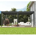 thumbnail image 2 of CazToi 10x20 FT Louvered Pergola with Adjustable Roof Heavy Duty Aluminum Hardtop Gazebo with Drainage, 2 of 8