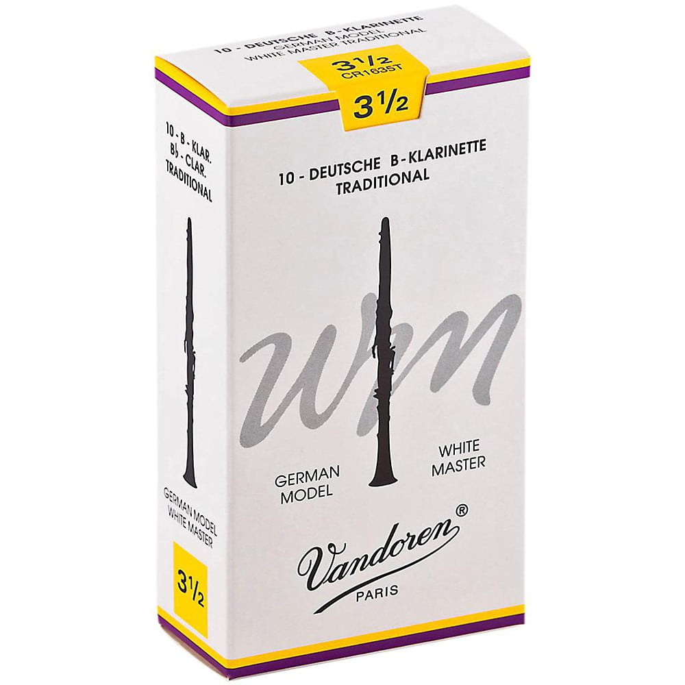 Strength 3.5 Box of 10 Vandoren Traditional Bb Clarinet Reeds Strength 3.5 Box of 10